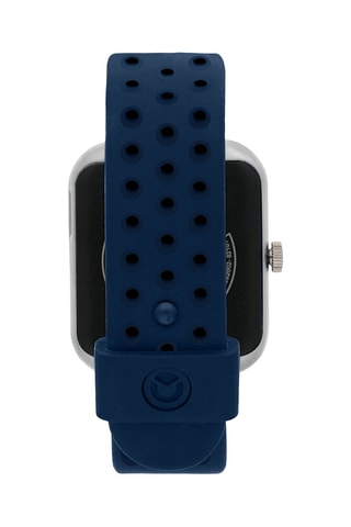 Montre connectée en silicone S-03 PRO - Bleu et argenté