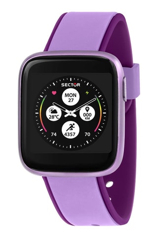 Montre connectée S-04 - Lilas et noir
