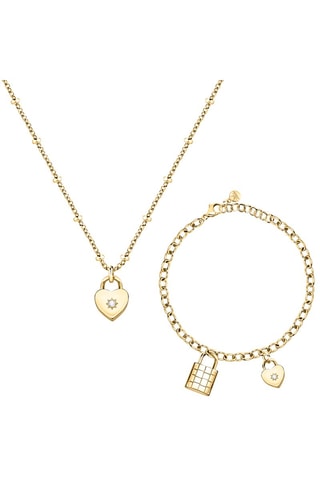 Collier et bracelet Abbraccio - Doré