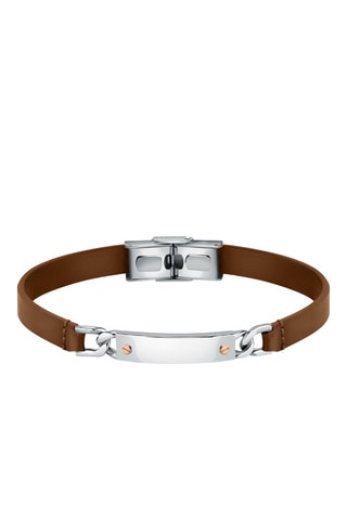 Bracelet - Cuir et plaqué ion or rose 