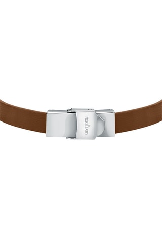 Bracelet - Cuir et plaqué ion or rose 