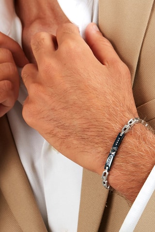 Bracelet - Argenté et bleu