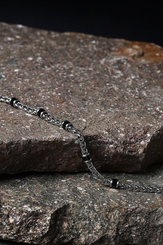 Bracelet Premium - Argenté et noir