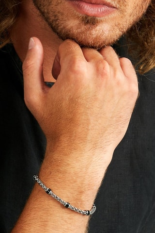 Bracelet Premium - Argenté et noir