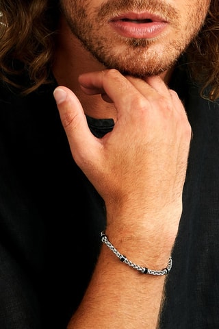 Bracelet Premium - Argenté et noir