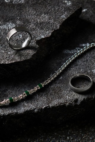 Bracelet Premium - Argenté et vert