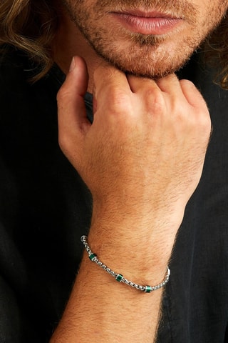 Bracelet Premium - Argenté et vert