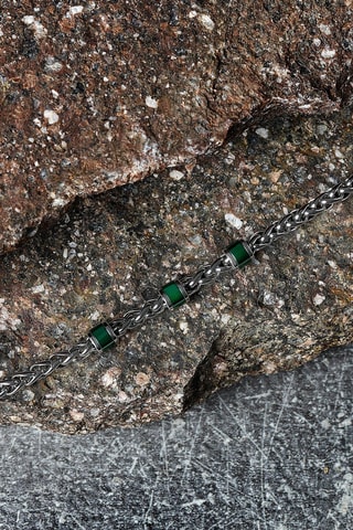 Bracelet Premium - Argenté et vert