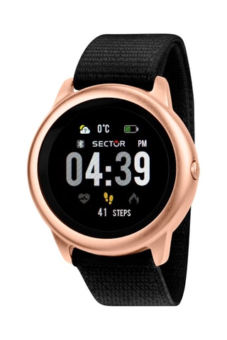 Montre connectée S-01 - Noir et doré rose