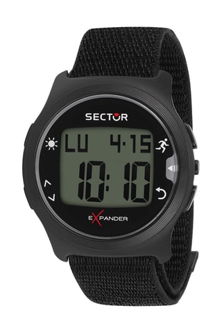 Montre digitale en nylon - Chronomètre - Noir
