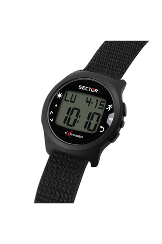 Montre digitale en nylon - Chronomètre - Noir
