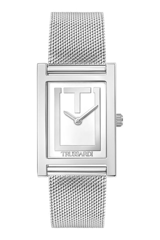 Montre à quartz en métal - Argenté et blanc