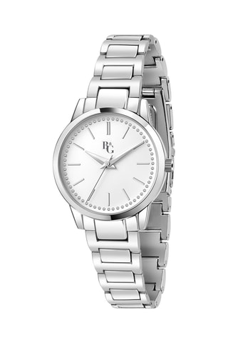 Montre à quartz en alliage Crystal - Argenté et blanc