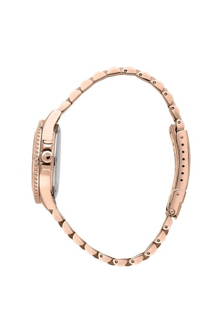 Montre à quartz en acier - Doré rose et rose