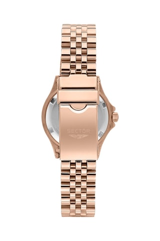 Montre à quartz en acier - Doré rose et blanc