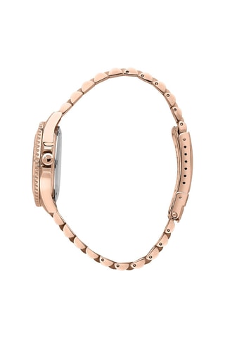 Montre à quartz en acier - Doré rose et blanc