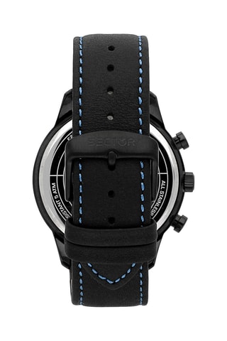 Montre à quartz en cuir - Noir