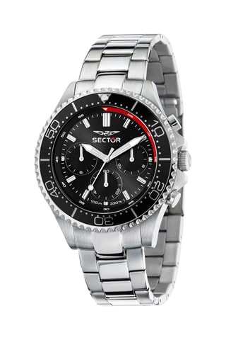 Montre à quartz en métal - Argenté et noir