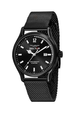 Montre à quartz en acier - Noir