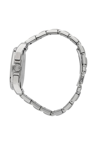 Montre à quartz en métal - Chronographe - Argenté et noir