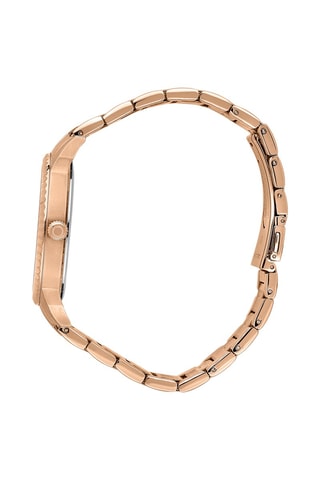Montre à quartz en acier T-Bent - Doré rose et marron