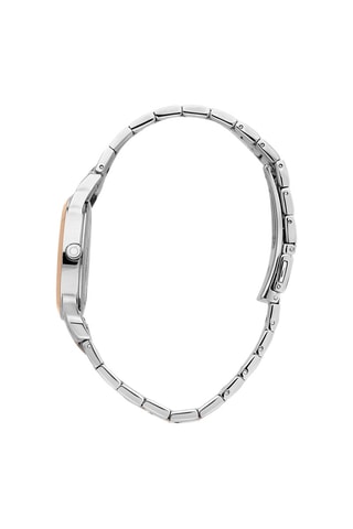 Montre à quartz en acier T-Bent - Argenté et doré rose