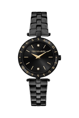 Montre à quartz en acier T-Shiny - Noir