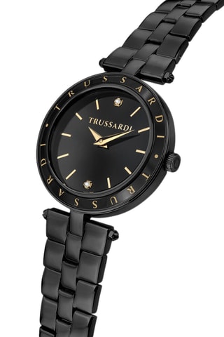 Montre à quartz en acier T-Shiny - Noir
