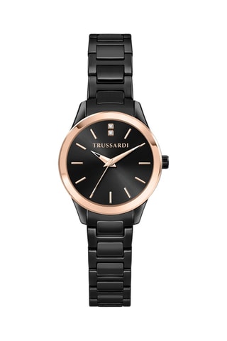 Montre à quartz en acier T-Sky - Noir
