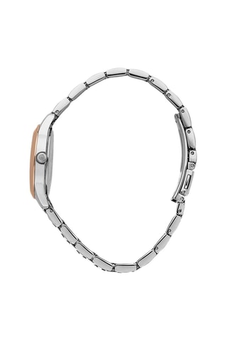 Montre à quartz en acier T-Sky - Argenté et doré rose