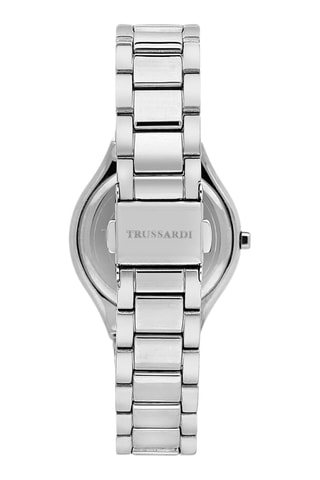Montre à quartz en acier, nacre et diamants Brink