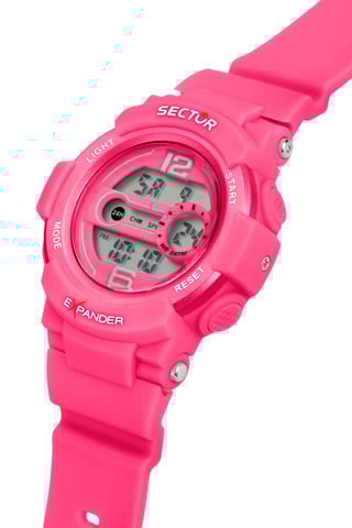 Montre digitale à quartz en polyuréthane EX-16 - Rose