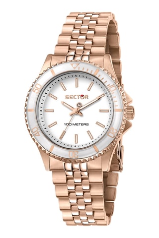 Montre à quartz en acier 230 - Doré rose et blanc