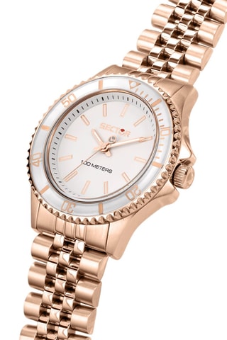 Montre à quartz en acier 230 - Doré rose et blanc