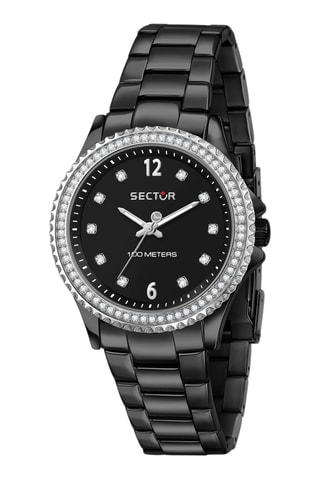 Montre à quartz en acier 230 - Noir
