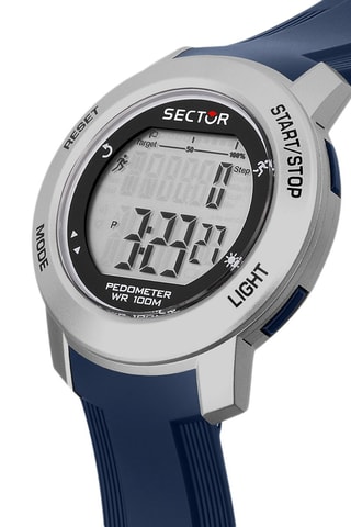 Montre digitale à quartz en polyuréthane EX-37 - Bleu