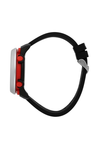 Montre digitale à quartz en silicone EX-38 - Noir et argenté