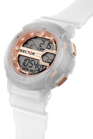 Montre digitale à quartz en polyuréthane EX-39 - Transparent