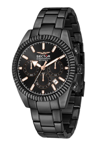 Montre à quartz en acier 240 - Chronographe - Noir