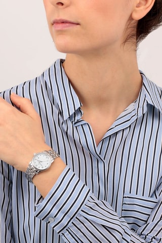 Montre à quartz en métal Anniversary - Argenté et blanc