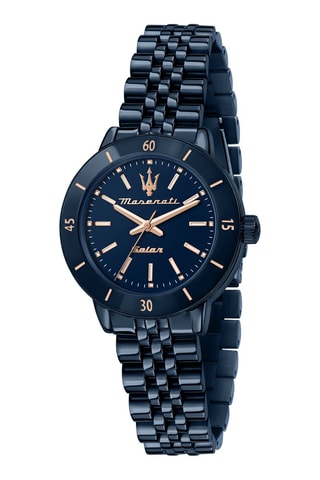Montre à quartz en métal - Bleu foncé