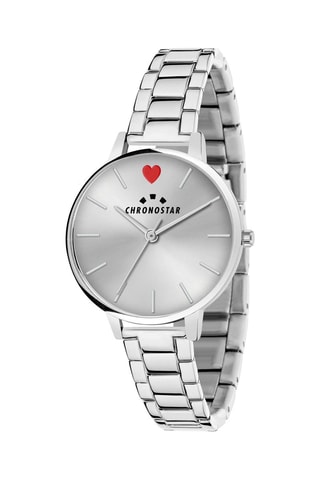 Montre à quartz en acier - Argenté