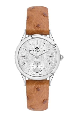 Montre à quartz en cuir Marilyn - Camel et argenté - Philip Watch