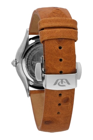 Montre à quartz en cuir Marilyn - Camel et argenté - Philip Watch
