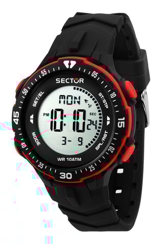 Montre digitale en silicone et plastique Ex-26 - Noir - Sector