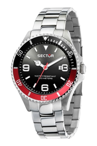 Montre à quartz en métal 230 - Argenté et noir - Sector