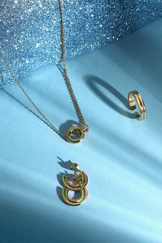 Collier - Argent plaqué or jaune