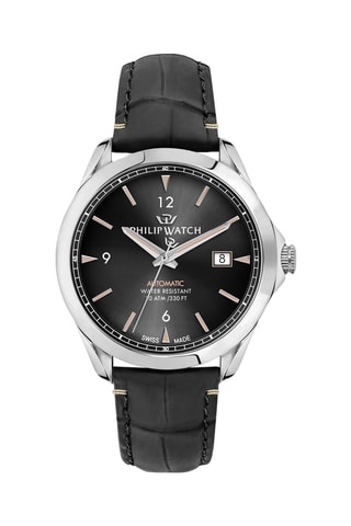 Montre automatique en cuir Blaze - Noir