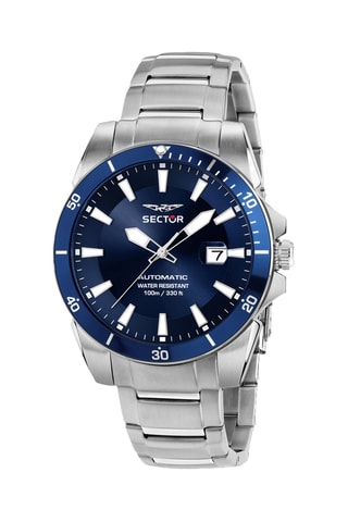 Montre automatique en acier 450 - Argenté et bleu