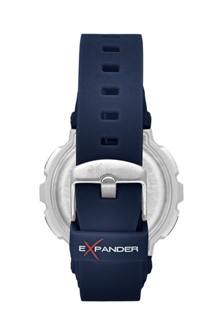 Montre digitale en polyuréthane Ex-36 - Chronomètre - Bleu marine et noir